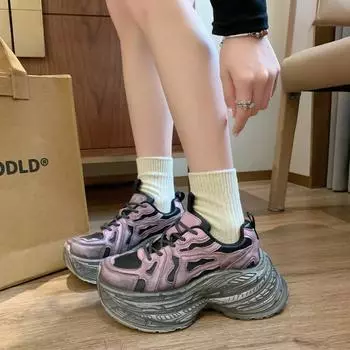 Мода 2024 года, осенняя мода, новые женские удобные дышащие нескользящие легкие низкие спортивные туфли на шнуровке 35