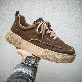 Мода 2024 года, повседневная мужская обувь ручной работы из кожи, дизайнерские кроссовки, удобная мужская кожаная обувь, мужские лоферы, горячая распродажа, мокасины, обувь для вождения 39 коричневый
