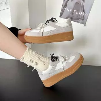 мода 2024 года. Повседневные кроссовки для бега. Женские сетчатые дышащие. Новые модные простые универсальные женские туфли. 35 бежевый