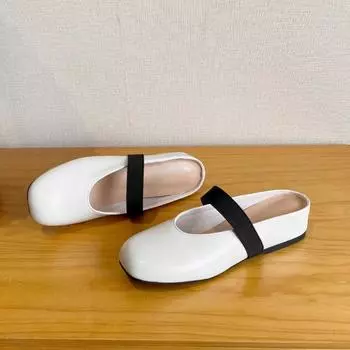 Мода 2024 года. Стильные и удобные туфли Мэри Джейн для поездок на работу. Женская обувь. Легкие туфли на плоской подошве. Повседневная обувь. 35 бежевый