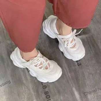 Мода 2024 года. Высококачественная женская обувь. Женская вулканизированная обувь с перекрестными шнурками. Уличные женские кроссовки. Женская повседневная обувь на мелкой платформе. 35 чёрный