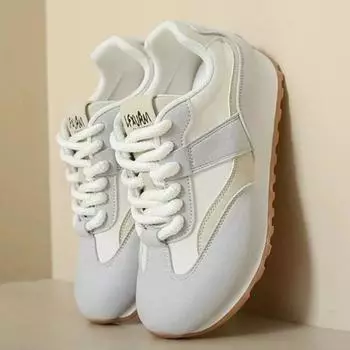 Мода 2024 года. Высококачественные цветные кроссовки с неглубоким горлом, на шнуровке, на плоском каблуке, удобные весенние и осенние женские спортивные кроссовки 35 коричневый