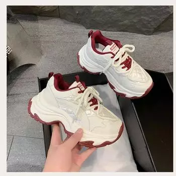 Мода 2024 года, высококачественная однотонная обувь для женщин, нескользящая, для улицы, новая мода, осенняя женская вулканизированная обувь Zapatillas Mujer 35 красный