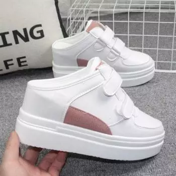 Мода 2024 года, высококачественные женские туфли на танкетке, полутапочки, женские кроссовки на толстой платформе, повседневные туфли с увеличенным размером Zapatillas Mujer Flats 34