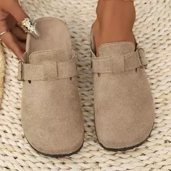 Мода 2024 года, женская элегантная дизайнерская обувь на танкетке, летние новые плоские нескользящие уличные туфли на плоской подошве для женщин 36 бежевый