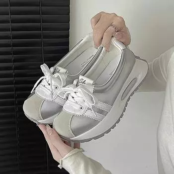 Мода 2024 года. Женская мода. Спортивная обувь на плоской подошве. Красочные повседневные туфли на плоской подошве со шнуровкой. Женская повседневная спортивная обувь. Zapatos De Mujer. 35 красный