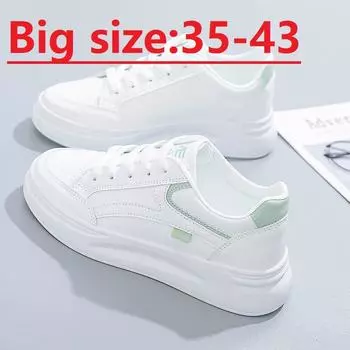 Мода 2024 года, женская обувь, летняя, толстая подошва, белая, весна-осень, дышащая, на платформе, теннисная женская, трендовая, круглая, женская, повседневная, кроссовки 35