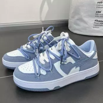 Мода 2024 года, женские кроссовки, контрастные цвета, легкие туфли на плоской подошве, женские кроссовки для активного отдыха, роскошные мужские кроссовки с узором в виде сердца для женщин 36 синий