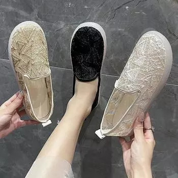 Мода 2024 года, женские новые эспадрильи Mujer, повседневные модные туфли на плоской подошве Sapatos, льняные балетки Chaussure для эспадрилий, удобные тапочки 35 хаки