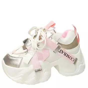 Мода 2024 года, зимняя повседневная кожаная обувь на каблуке 7 см, женские теплые меховые кроссовки на высокой платформе, толстая подошва, плюшевые спортивные туфли для папы, Zapatos Mujer 34 бежевый