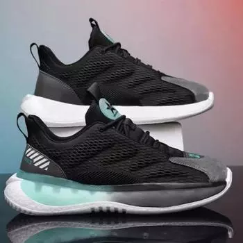 Мода 2024 годаМужская обувьСетчатая дышащая повседневная обувьКроссовки для бега на открытом воздухеКроссовки для тенниса для мужчинКроссовки Zapatillas Hombre 39 белый