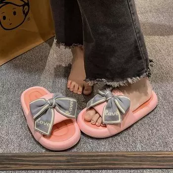 мода 2024 летние тапочки женские ванная комната душ протекающие противоскользящие домашние толстые нижние отверстия отверстие быстросохнущие тапочки 36-37 чёрный