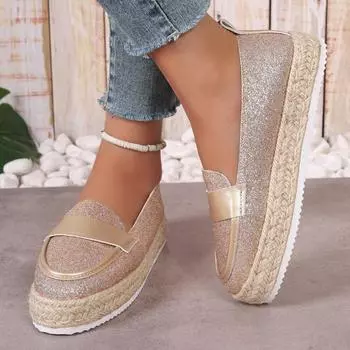 Мода 2024 Лето Новые Модные Женские Кожаные Женские Спортивные Туфли На Плоской Подошве Для Отдыха На Открытом Воздухе Повседневные Плоские Спортивные Женские Туфли На Плоской Подошве Большого Размера 35 золотой