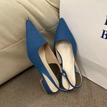 мода 2024 Лето Женщины Новые Сексуальные Ретро Однотонные Каблуки PU Кожаные Уличные Банкетные Вечеринки Модные Женские Сандалии Плюс Размер 42 35 грязно-белый