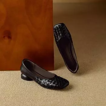 мода 2024 модные и универсальные женские туфли на плоской подошве новые весенние и летние туфли в корейском стиле на мягкой подошве 34 бежевый