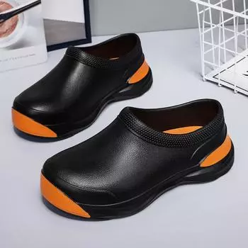 Мода 2024 НОВАЯ зимняя обувь для поваров, водонепроницаемая, теплая, из ЭВА, рабочая обувь для кухни, противоскользящая, износостойкая, для сада и отдыха на открытом воздухе, для мужчин 36-37