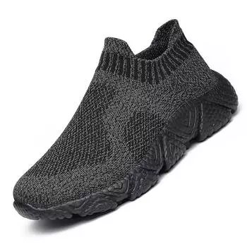 Мода 2024 Новые мужские кроссовки Летняя мода Повседневная обувь для бега Удобная обувь для ходьбы Носки Дизайн Беговая вулканизированная обувь 39 хаки