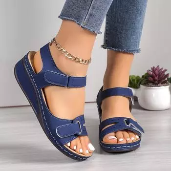 Мода 2024 Новые сандалии Обувь Женские Мягкие женские сандалии Slip On Open Toe Прогулочная обувь Тапочки Обувь для вечеринок Женская Zapatillas Muje 36 чёрный