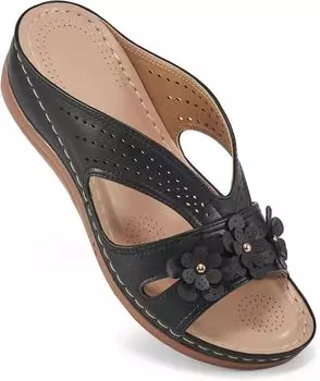 Мода 2024 Новые женские босоножки на танкетке с открытым носком Летняя мода с леопардовым принтом Дышащие удобные босоножки Женские пряжки Женская обувь 36 белый