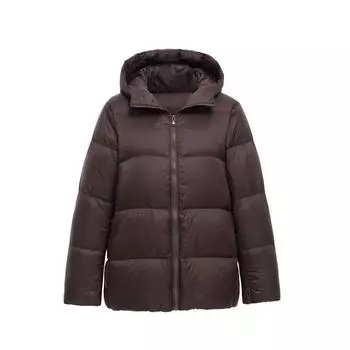 МОДА 2024 новый пуховик женский легкий сладкий свободный с капюшоном белый утиный пух теплая куртка короткая Одежда M белый