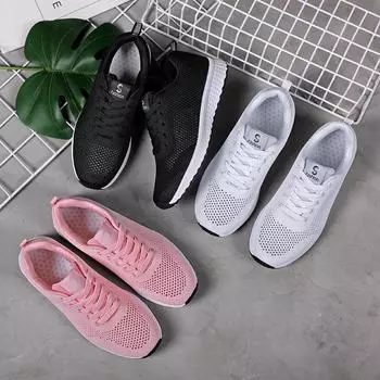 Мода 2024 Новый стиль Four Seasons Flying Weave Спортивная повседневная модная обувь Легкие дышащие кроссовки Бесплатная доставка Кроссовки 35 чёрный