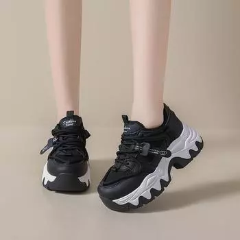 мода 2024 осень мода новые женские удобные дышащие нескользящие однотонные простые спортивные туфли на шнуровке 35 бежевый