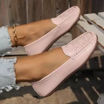 мода 2024 осень плоская обувь женские слипоны женские мокасины лоферы плоская женская обувь 36 бежевый