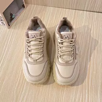 Мода 2024 Осень Стильная Женская Спортивная Обувь Удобные Популярные Женские Спортивные Кроссовки 35 бежевый