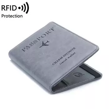 МОДА 2024 RFID эластичная кожаная обложка для паспорта с блокировкой для карт, дорожный держатель для паспорта, кошелек-органайзер для документов, чехол для мужчин и женщин зелёный