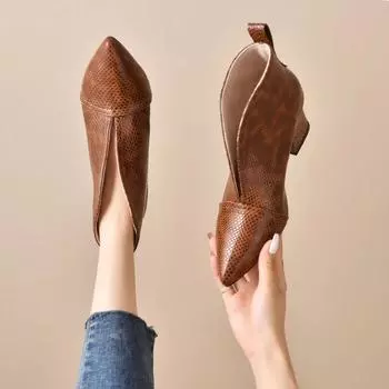 мода 2024 Весна и Осень Новые Круглые Ботильоны на Платформе Каблуки Повседневная Мода Массивные Ботильоны 35 чёрный