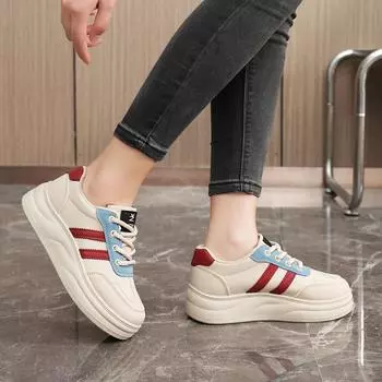 Мода 2024 Весна и Осень Новые Модные Трендовые Женские Повседневные Спортивные Туфли Низкие Повседневные Женские Туфли Удобные Спортивные Туфли 35 чёрный