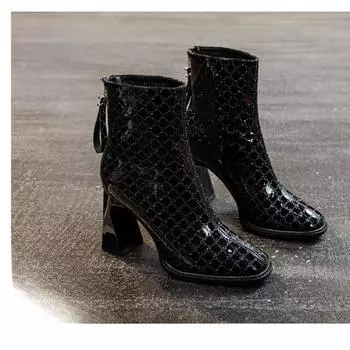 мода 2024 Весна и Осень Новые остроносые голые ботинки на молнии Женские туфли на высоком каблуке Удобная модная обувь для женщин 34 бежевый