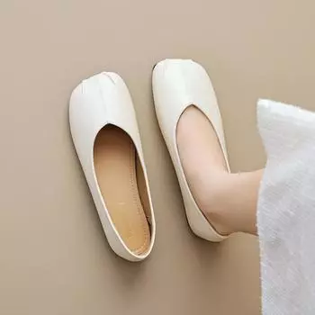 Мода 2024 Весна новые женские туфли на плоской подошве Корейский стиль Модный дизайн Мэри Джейн Женские повседневные туфли-лодочки Одежда для работы и вечеринок 41-43 35 чёрный