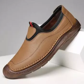 Мода 2024 Весна Осень Новые мужские кожаные туфли ручной работы Модная повседневная обувь для мужчин Высококачественные лоферы для мужчин 38