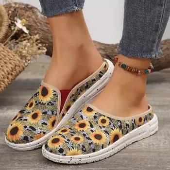 Мода 2024 Zapatos Planos De Lona A La Moda Y Cmodos Para Mujer Zapatos Deportivos Informales Planos Sin Cordones 36 жёлтый