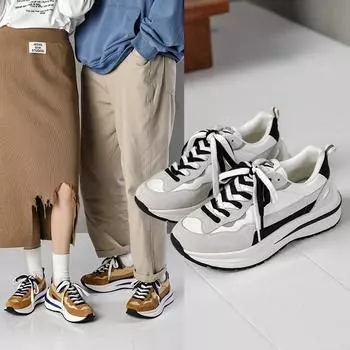 Мода 2024 Женские Кроссовки Мужская Обувь Дышащие Модные Кроссовки На Шнуровке Мужские Плоские Комфортные Спортивные Кроссовки Для Бега На Открытом Воздухе Zapatillas Hombre 35 серый