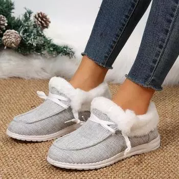 Мода 2024 Зима Новые женские сапоги Модные удобные легкие мягкие короткие сапоги теплые плюшевые дизайнерские туфли на плоской подошве женские 36 чёрный