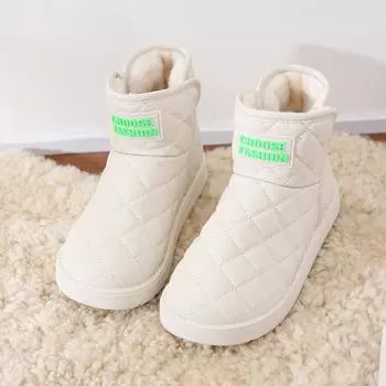 Мода 2024 Зима Новые Зимние Сапоги Женские Утолщенные Водонепроницаемые Теплые Плоские Нескользящие Хлопковые Сапоги 35 хаки