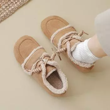 мода 2024 зима женские мягкие теплые туфли на плоской подошве зимние сапоги ретро стиль карьера офис уличные туфли Мэри Джейн женские повседневные мокасины 35 хаки