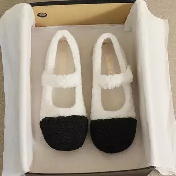 мода 2024 зимняя женская мягкая теплая обувь корейский стиль деловая женская офисная одежда Мэри Джейн женские повседневные туфли-лодочки бесплатная доставка41-43 35 слоновая кость