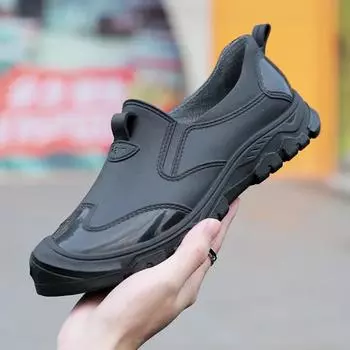 мода 2024Мужские резиновые сапоги Водонепроницаемые резиновые сапоги Обувь Мужские ботильоны Кухонная обувь Резиновые водные сапоги на открытом воздухе 39