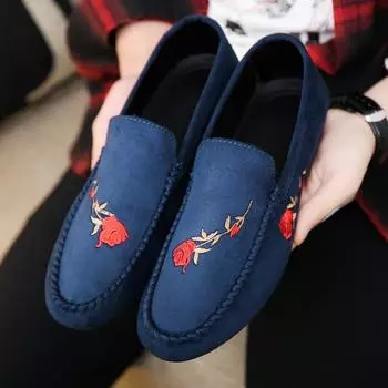 Мода 2024Новая мода летняя мужская повседневная обувь мужская тканевая обувь без застежек мужская обувь дышащая износостойкая 39 серый