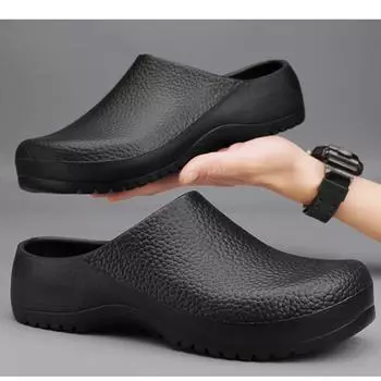 Мода 2024Новинка Унисекс Тапочки Толстые Мягкие Подошвы Сандалии Мужские Тапочки Шлепанцы Сандалии Для Дома И Улицы Повседневная Обувь Удобная Подошва Теннис 36-37 чёрный