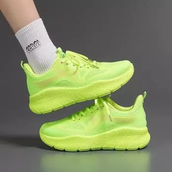 Мода 2024Новые мужские кроссовки Легкие дышащие повседневные туфли для мужчин Кроссовки для тенниса Модные спортивные кроссовки для пар Zapatos Mujer 35 зелёный