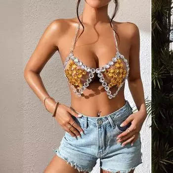 Мода 2025 22 Женский сексуальный пентаграмма цветной слинг 2 One size