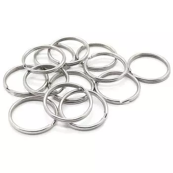 Мода 20 шт. Кольца Серебряный брелок Металлическая петля Брелоки 1,5*25 мм Аксессуар 10 шт. Обруч 10 Pieces
