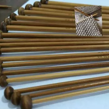 Мода 2 шт 1 пара 35 см горячие разные размеры спицы для вязания бамбуковые инструменты для вязания высокое качество 35CM 2.0mm