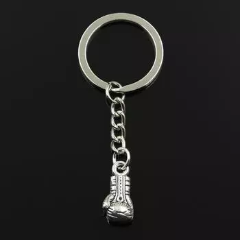 Мода 30 мм брелок металлический брелок ювелирные изделия с антикварным покрытием боксерские перчатки кулак 22x11x7 мм кулон серебряный