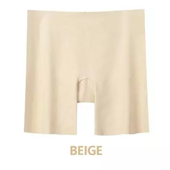 мода 3 в 1 бедра лифтинг Ice Silk бесшовные защитные брюки женские трусики с высокой талией 3D ягодицы тонкие женские летние шорты боксеры M бежевый