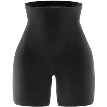 мода 3D Hip Lift Высокая талия Ice Silk Бесшовные шорты для живота Body Shapewear Женские теплые шорты Uterus Antibacterial Женские защитные шорты M чёрный